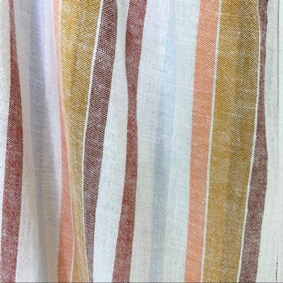 Anthropologie Cloth & Stone Striped Linen Jumpsuit - Picture 3 of 12